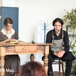 Sibling scene: Lydia (Zuzanna Dębiec) and Georg (Paweł Goździk), before he joined Gestapo